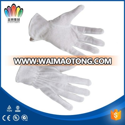 FT SAFETTY White 100% Cotton Lisle Non-skid Inspector/Etiquette Glove With Mini PVC Dots