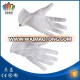 FT SAFETTY White 100% Cotton Lisle Non-skid Inspector/Etiquette Glove With Mini PVC Dots