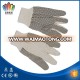 FT SAFETTY Cotton Drill Fabric pvc dotted palm gloves with Knit Wrist