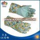 FT SAFETTY Flowers design pvc dotted palm gardening gloves with External Elastic Strap