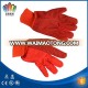 FT SAFETTY Bright Cotton Drill Fabric pvc dotted palm gloves with Knit Wrist